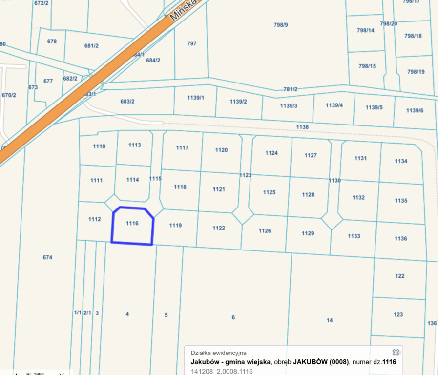 Działka budowlana 790 m² | Jakubów | blisko A2 - zdjęcie 3