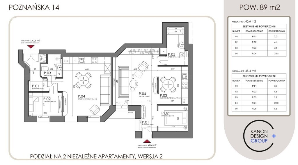 Poznańska 14, 88,94 m² 3 pokoje, balkon 2 wejścia - zdjęcie 13