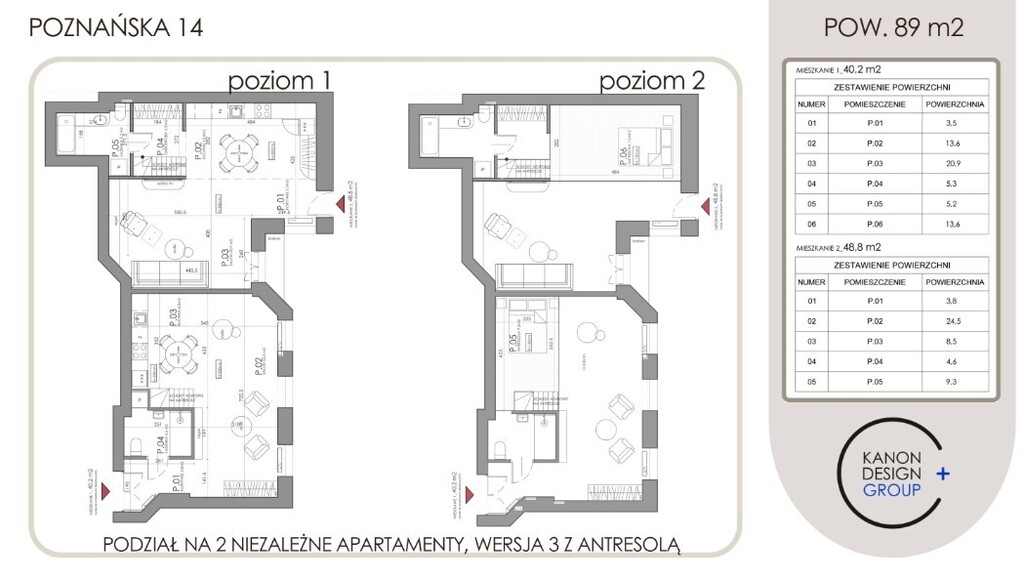 Poznańska 14, 88,94 m² 3 pokoje, balkon 2 wejścia - zdjęcie 14