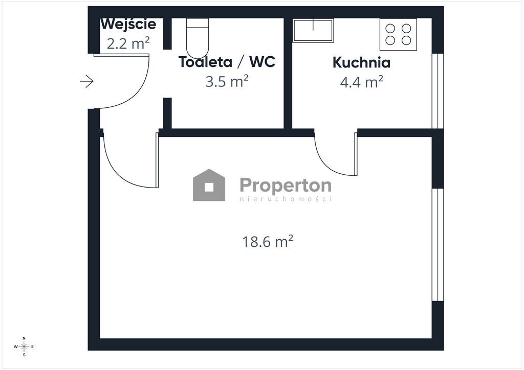 Kawalerka 28,5 m² z potencjałem na 2 pokoje - do remontu - zdjęcie 5