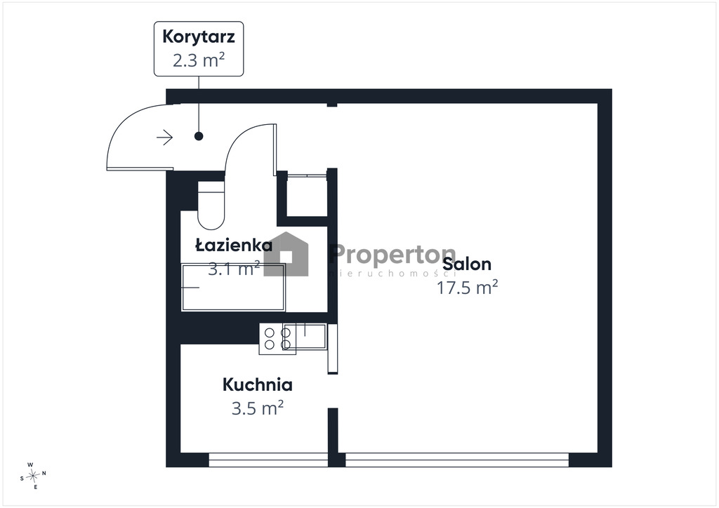 Kawalerka 26,9 m² z potencjałem na 2 pokoje - do remontu - zdjęcie 7