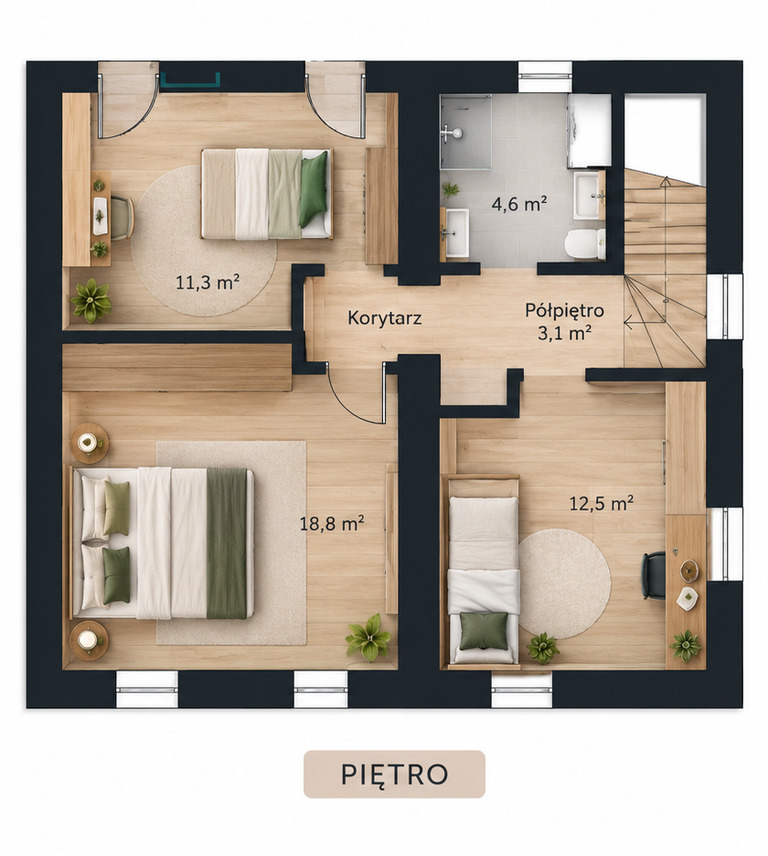 Dom wolnostojący 130 m² Białystok, ul. Gedymina. Stan Deweloperski - zdjęcie 4